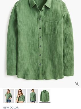 J. Crew Factory Green Button-Down Shirt